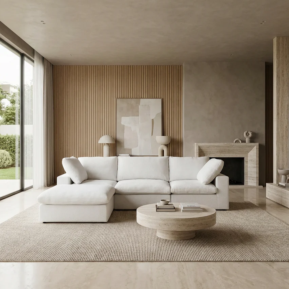The Cove: 3-Seater Modular Sectional with Ottoman