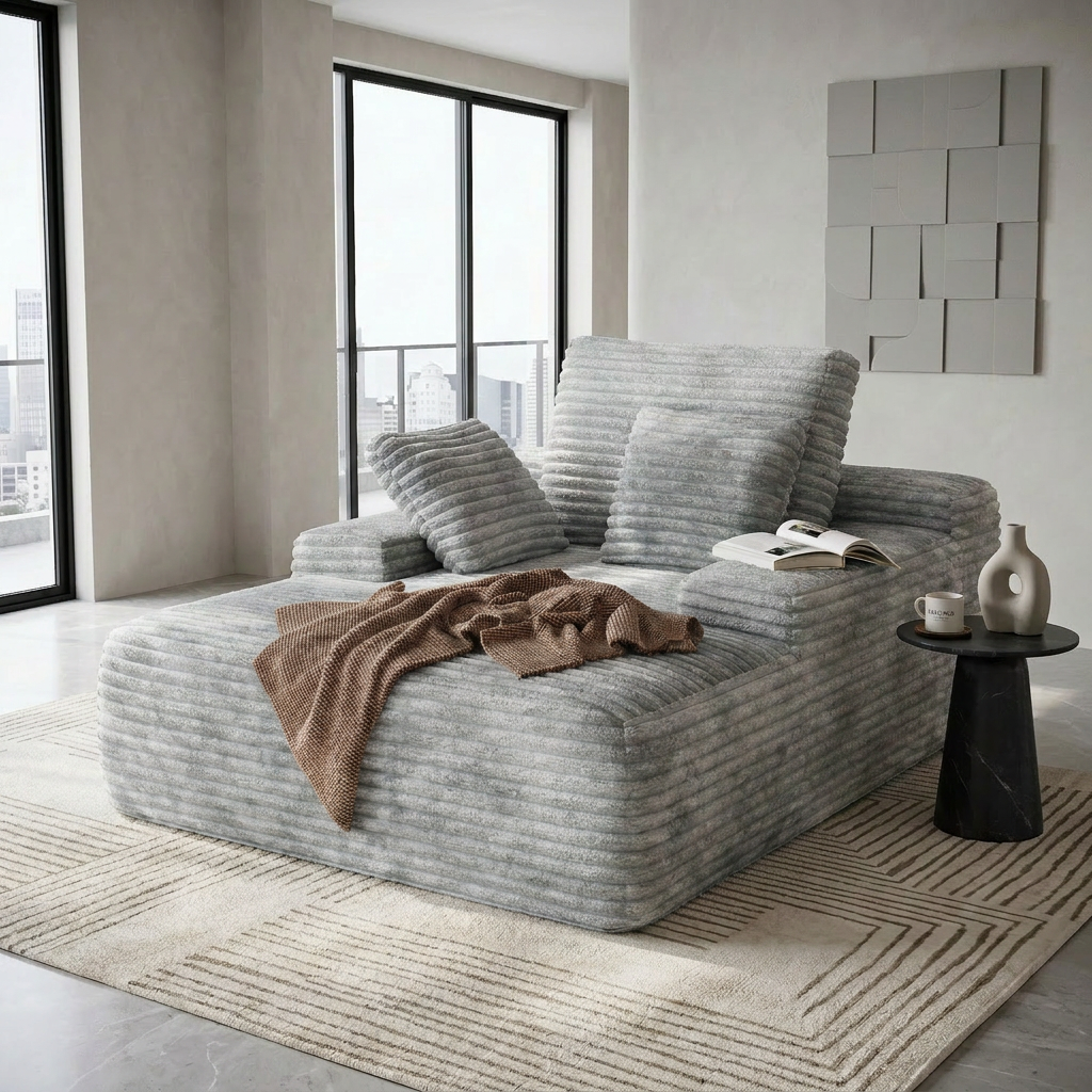The Ridge Chaise Grey