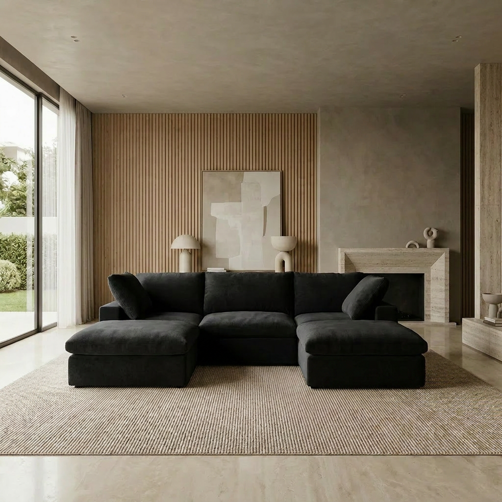 The Cove: 3-Seater Modular Sectional with 2 Ottomans