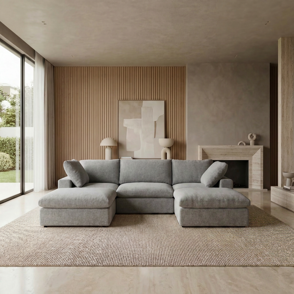 The Cove: 3-Seater Modular Sectional with 2 Ottomans