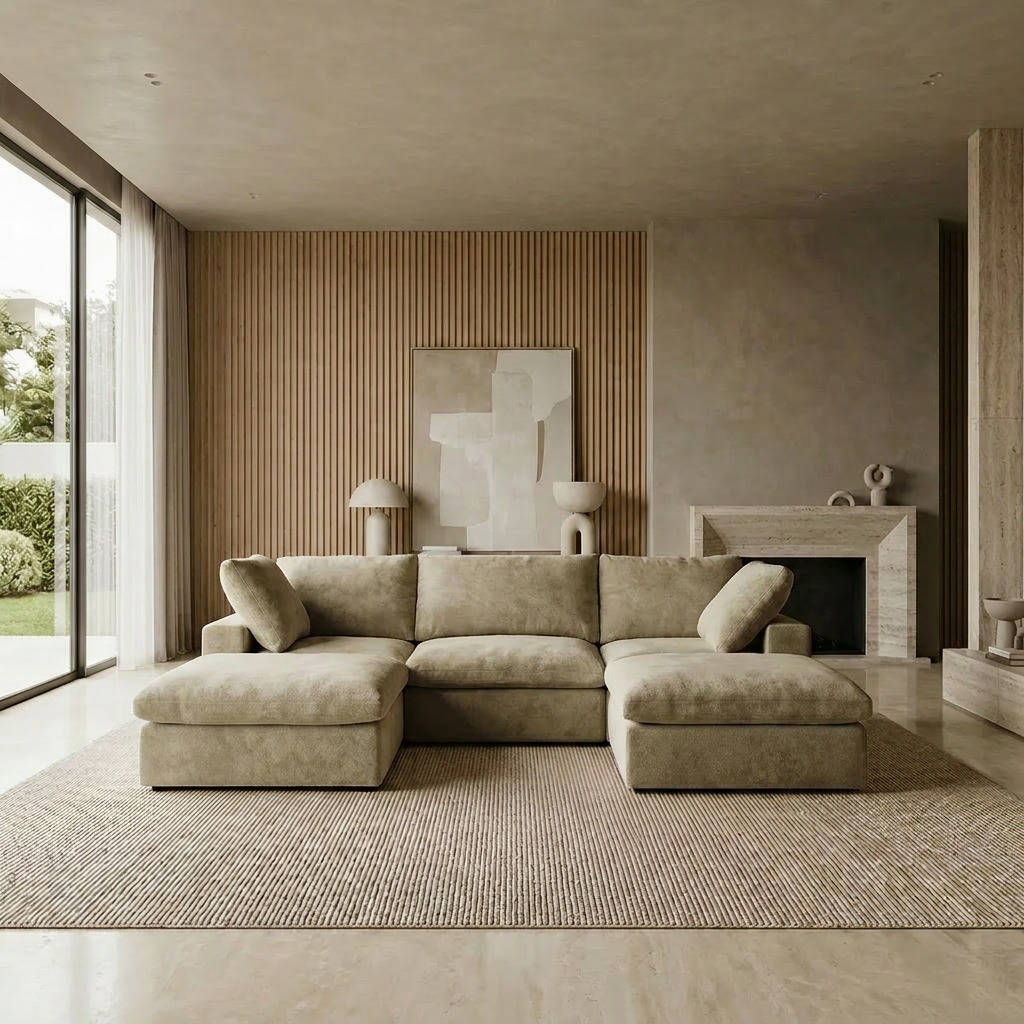 The Cove: 3-Seater Modular Sectional with 2 Ottomans