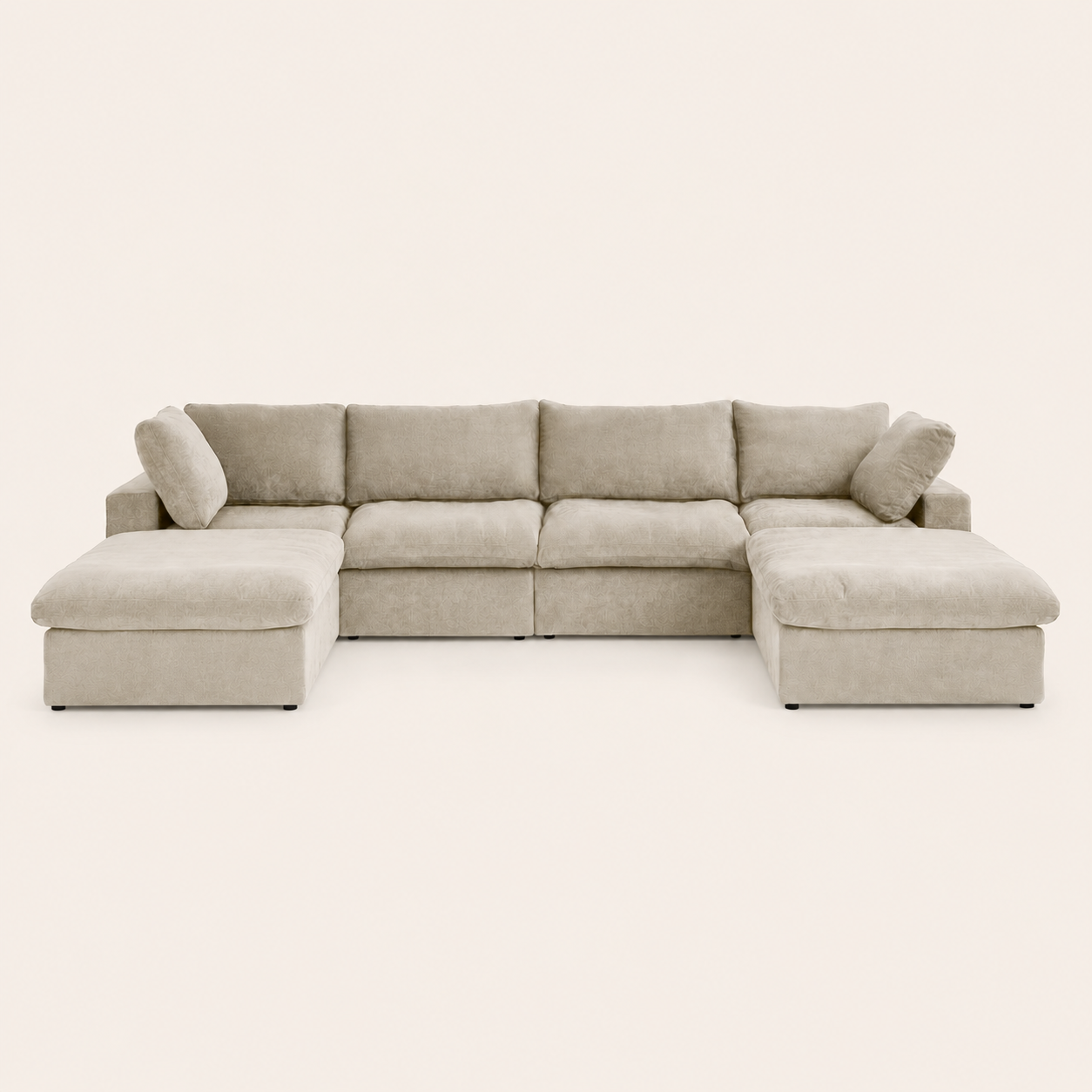 The Cove Slipcover Set U-Shape with 2 Ottomans