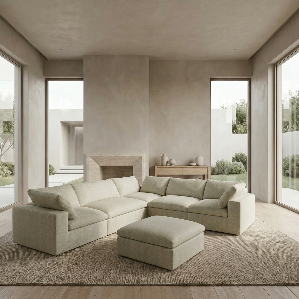 The Cove: Cloud Modular U-Shape Sectional with Ottoman