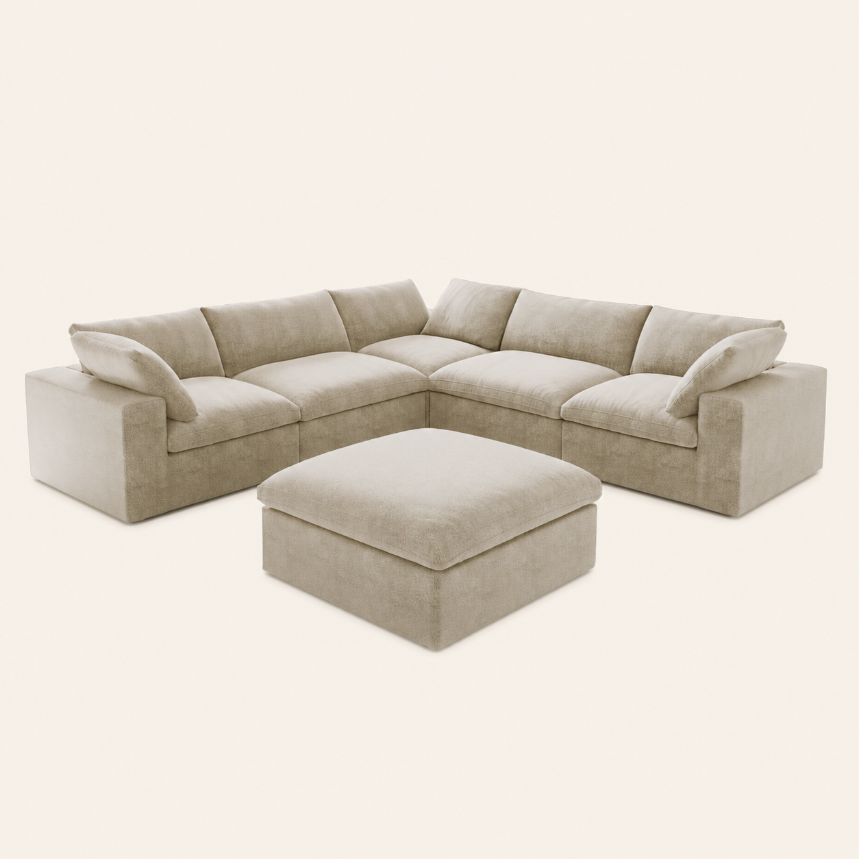 The Cove Slipcover Set U-Shape with Ottoman