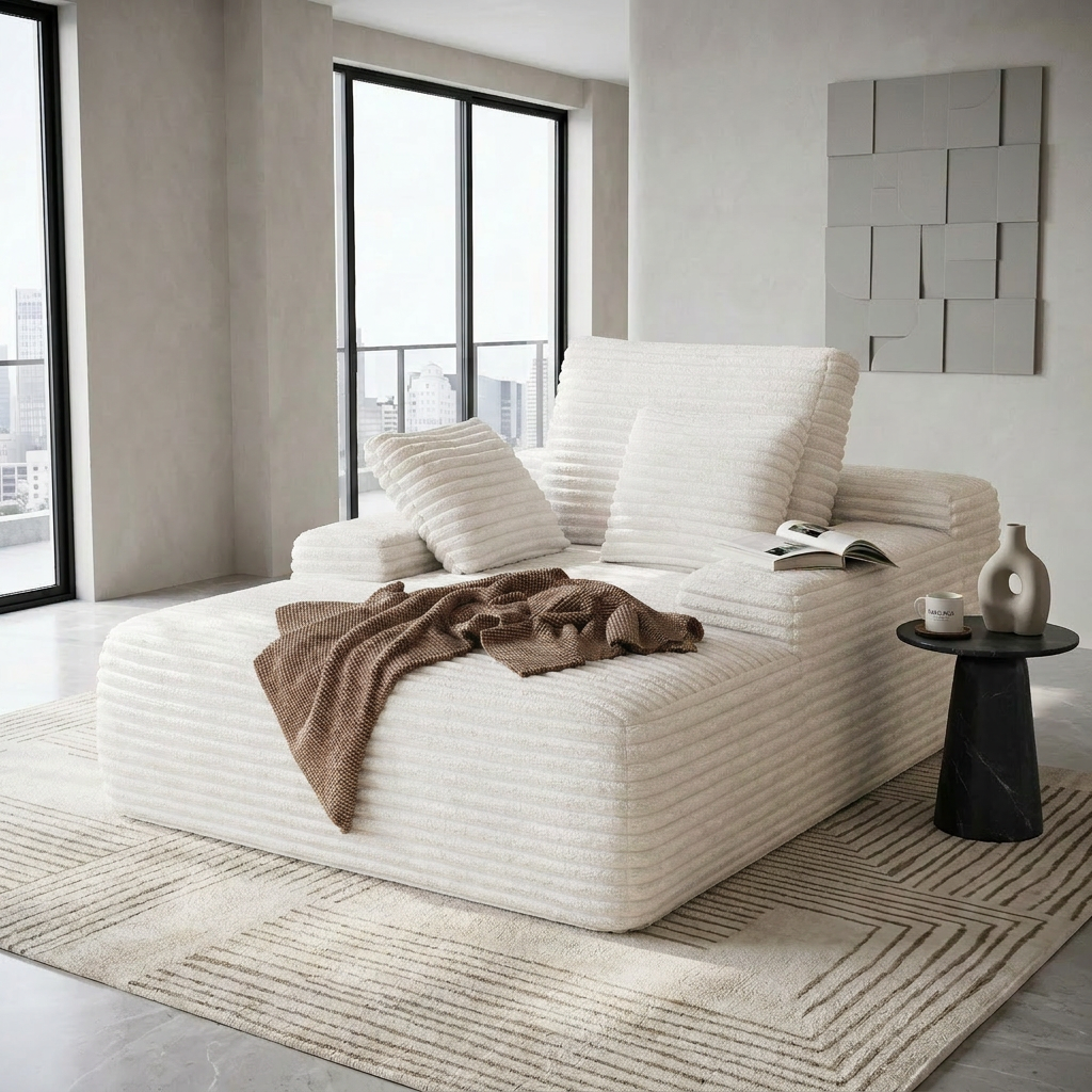 The Ridge Chaise White
