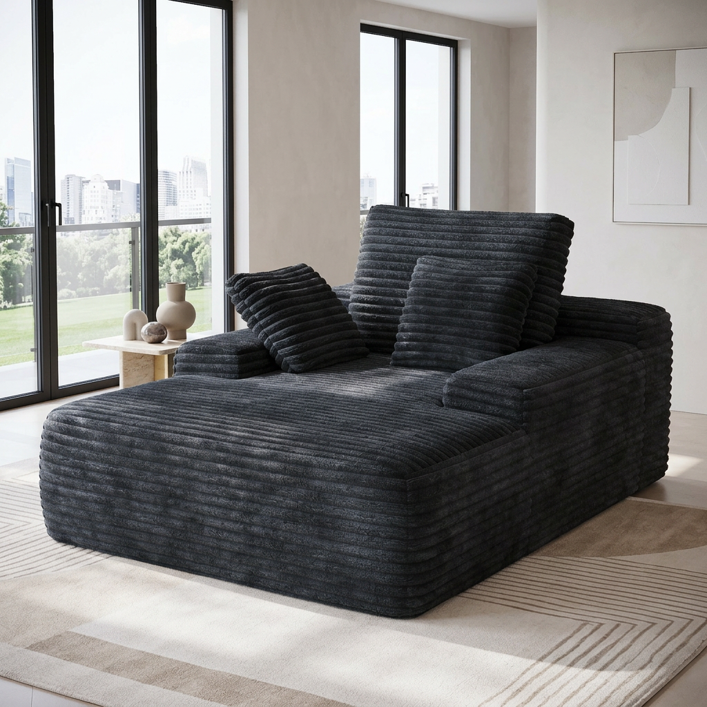 The Ridge Chaise Black