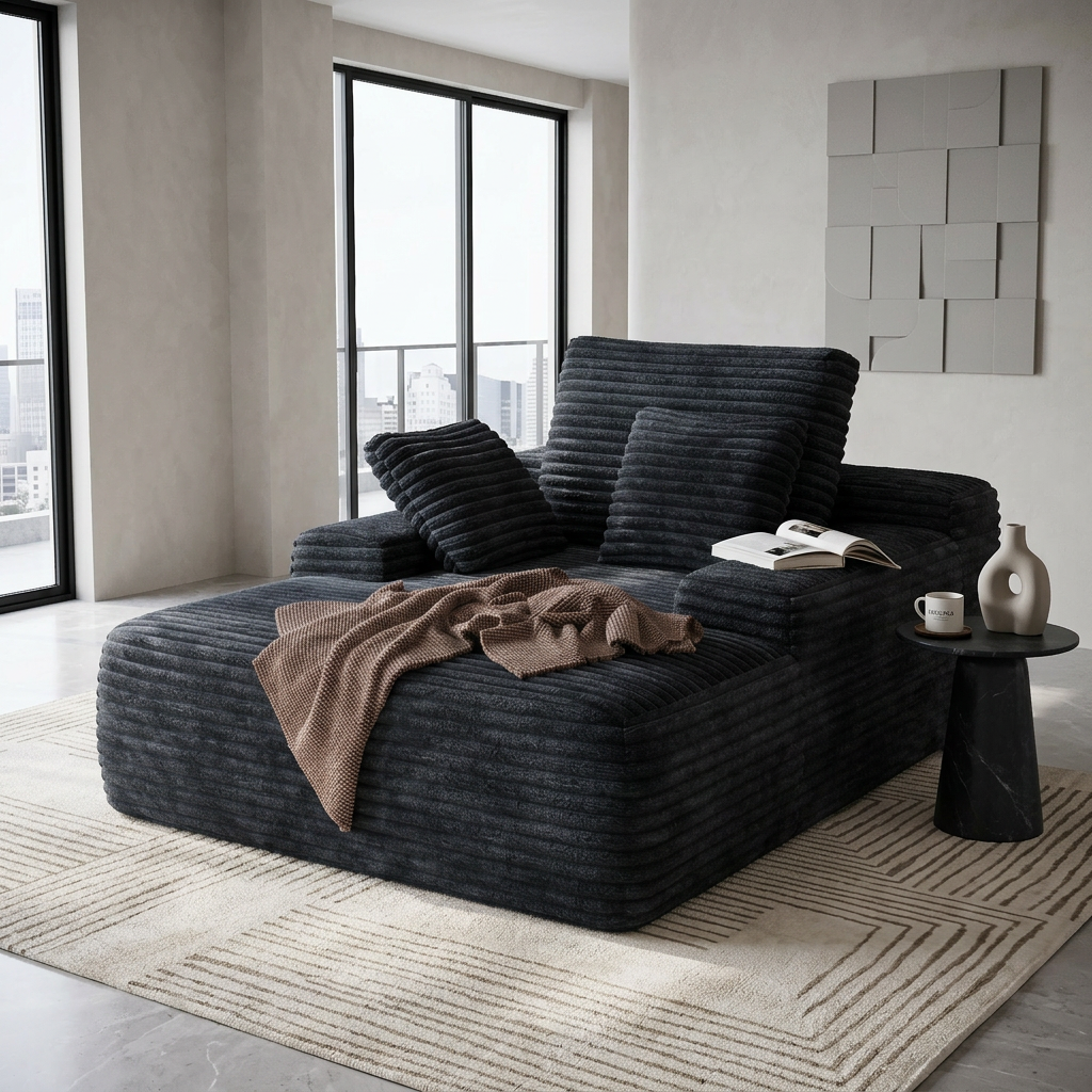 The Ridge Chaise Black