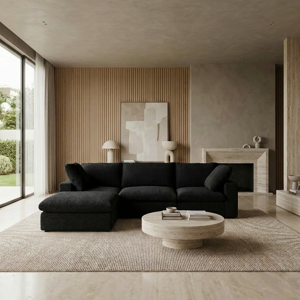 The Cove: 3-Seater Modular Sectional with Ottoman
