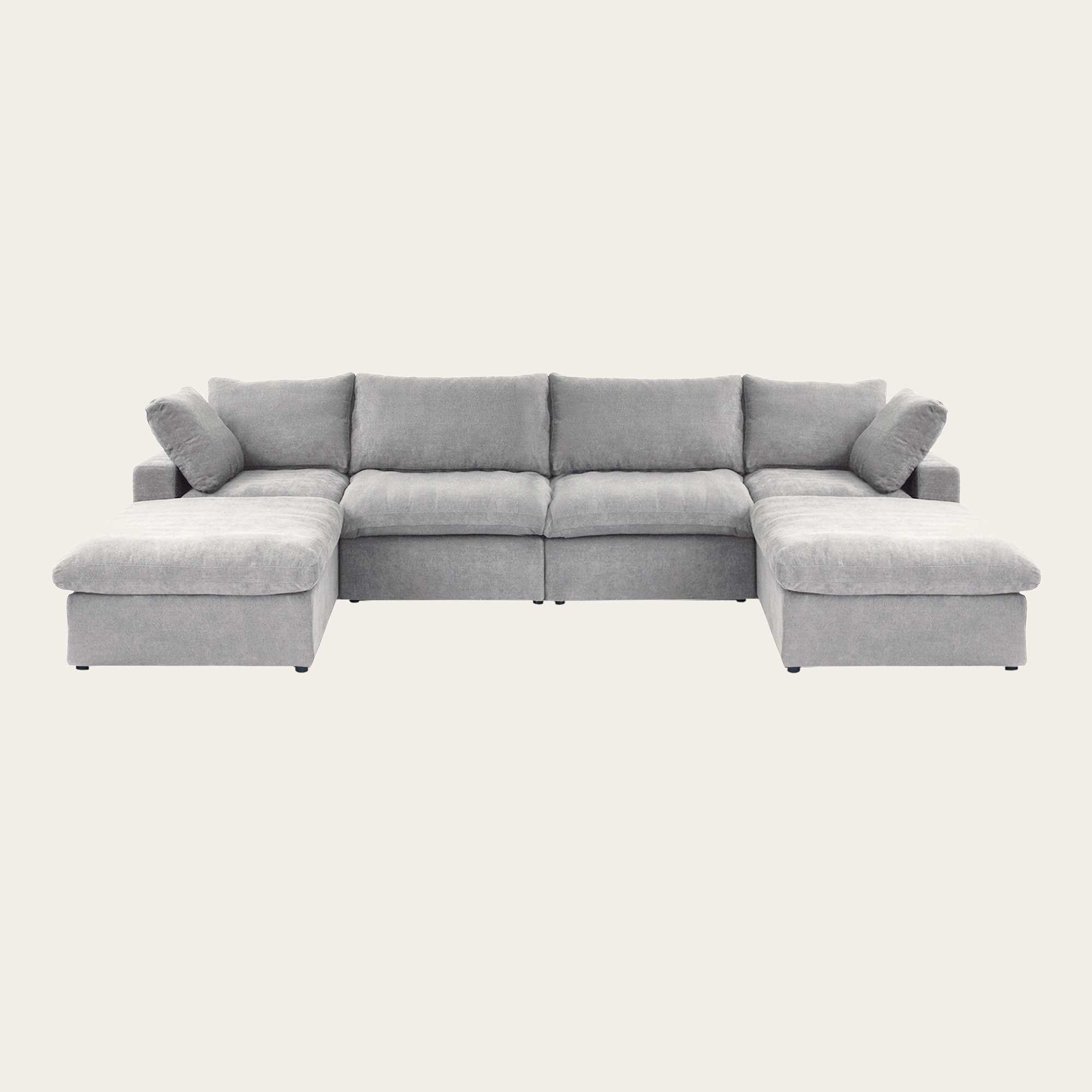 The Cove Slipcover Set U-Shape with 2 Ottomans