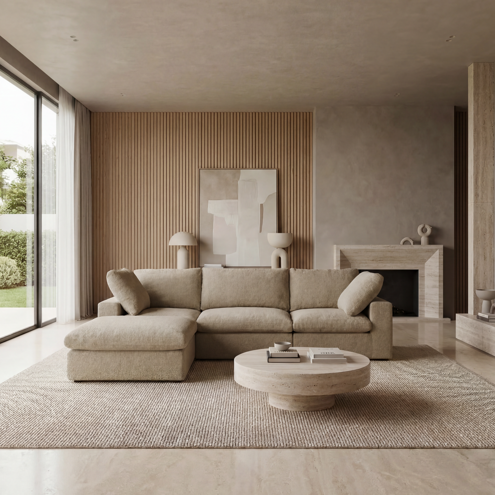 The Cove: 3-Seater Modular Sectional with Ottoman